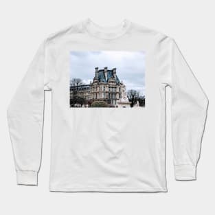 The Louvre French castle garden Long Sleeve T-Shirt